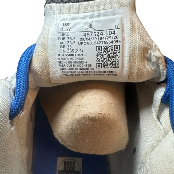 Nike Air Jordan 14 Retro GS Hyper Royal/Black/White Youth 4.5 Unisex 487524-104 - Picture 7 of 11